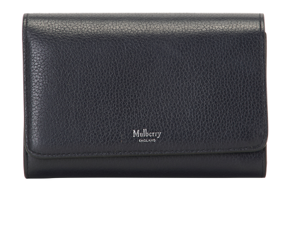 Mulberry French Purse, &pound;110, Accessories, Navy, Leather, Front view